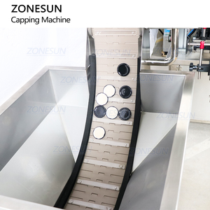 ZONESUN ZS-XG05 Automatic Servo Fruit <b>Jam</b> <b>Jar</b> Tomato Paste Chili Sauce Bottle Metal Lug Caps Tightening Screwing Capping Machine - Product Image 6