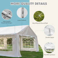 Tente de réception de mariage robuste, imperméable, avec auvent double en PVC galvanisé amélioré, gazebo événementiel amovible et transparent, toutes saisons