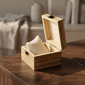 Boîte à montres en bois de Paulownia carbonisé, étui carré en bois léger, emballage cadeau pour thé et artisanat - Product Image 4