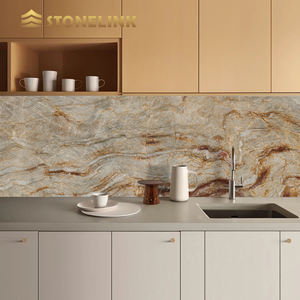 <span class=keywords><strong>Nacarando</strong></span> cuarcita Van Gogh cuarcita Nacarado cuarcita dorada para encimeras de cocina isla - Product Image 3