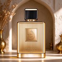Flacon de parfum de luxe orné de strass dorés 100 ml, parfum fruité frais boisé, vaporisateur à fine brume, parfum longue durée, EDP élégant, cadeau unisexe