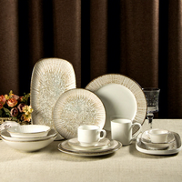 Service de vaisselle en céramique, ensemble de plats de service, vaisselle de restaurant, vaisselle en porcelaine de haute qualité pour le dîner