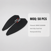 Protector de Tanque de Motocicleta Honeycomb Antideslizante y Antiarañazos para BMW S1000RR, Almohadilla de Agarre para Rodillas de Goma Negra Transparente