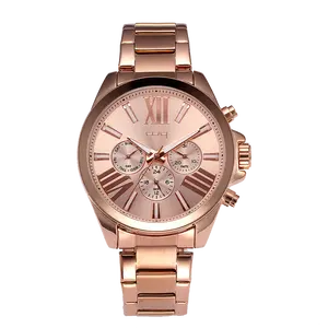 WY-106促销时尚女士计时手表reloj mujer金属带女表低价石英表