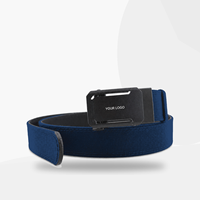 Ceinture tactique en nylon à cliquet, ceinture décontractée en toile avec verrouillage automatique, sans trous, ajustable pour s'adapter