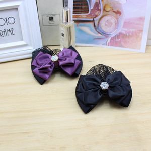 Pince à cheveux en tissu avec strass et nœud de style coréen pour queue de cheval, accessoire capillaire pour filles et enfants, usage quotidien - Product Image 3