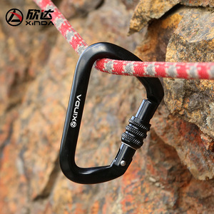 Mosquetón de Aluminio Tipo D Xinda con Cierre de Rosca, 28kN, para Escalada, Seguridad, Equipo para Exteriores - Product Image 2