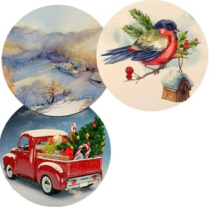 Custom OEM Factory Direct Sale Natural Boxes Wall Signs Circle Plywood Wood Craft for Decoration