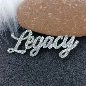 Handmade grego completo strass letras pinos broche mulheres moda sorority jóias presente