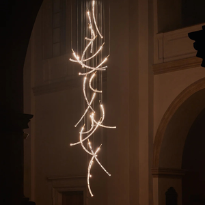 Customizable Nordic Acrylic Pendant <strong>Light</strong> Simple Design for Home Hotel Restaurant <strong>featuring</strong> Chandelier Pendant Rod - Product Image 1