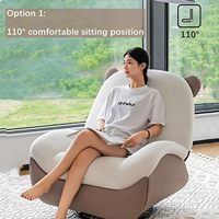 Salon élégant canapé chaise surdimensionnée puissance inclinable chaise moderne pivotant planeur inclinable avec port USB support de téléphone pour adultes