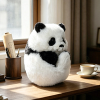 Peluche Panda Rond à Câliner OEM ODM, Décoration de Bureau, Poupée Confort Anti-Stress pour Cadeau Souvenir Style Chinois