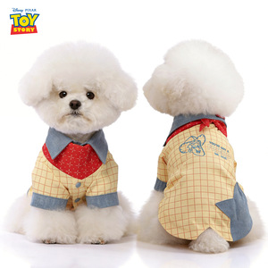 Disney Pixar Toy Story Woody Pet Costume Spring Summer Thin Shirt Bib Set For Dogs Cosplay Outfit - Product Image 1