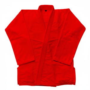 Uniforme de karaté unisexe de Jiu Jitsu brésilien rouge et blanc personnalisé OEM EVI 780 - Product Image 2