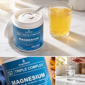 Suplemento de Magnesio en Polvo de Marca Privada, 350 mg, Mezcla de Glicinato, Gluconato y Taurato, Sin GMO, Mezcla <span class=keywords><strong>para</strong></span> Bebida <span class=keywords><strong>que</strong></span> Favorece el Sueño <span class=keywords><strong>para</strong></span> Adultos - Product Image 6