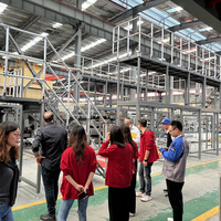 Plateforme de travail mobile en aluminium 40x40, échelle pour conteneur, entrepôt, passerelle