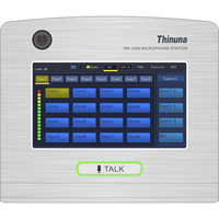 Thinuna RM-3088 Station de téléavertissement à écran tactile couleur de 7 pouces, 128 zones programmables, microphone numérique pour système PX-3000
