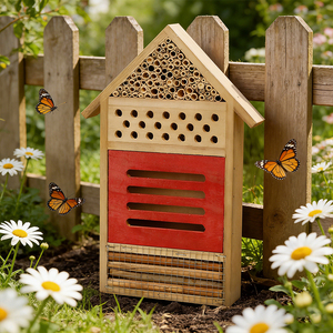 บ้านแมลงไม้แขวนกลา<span class=keywords><strong>ง</strong></span>แจ้งแบบประหยัดพลัง<span class=keywords><strong>ง</strong></span>าน ตกแต่ง<span class=keywords><strong>สวน</strong></span>สวยงาม สำหรับผีเสื้อ ผึ้ง และแมล<span class=keywords><strong>ง</strong></span>ต่างๆ - Product Image 3