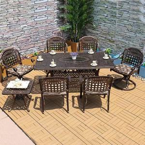 Juego <span class=keywords><strong>de</strong></span> <span class=keywords><strong>mesa</strong></span> y silla <span class=keywords><strong>de</strong></span> patio <span class=keywords><strong>de</strong></span> hierro, <span class=keywords><strong>mesa</strong></span> y silla <span class=keywords><strong>de</strong></span> centro para exteriores, juego <span class=keywords><strong>de</strong></span> <span class=keywords><strong>mesa</strong></span> y silla para jardín, protección solar impermeable, juego <span class=keywords><strong>de</strong></span> <span class=keywords><strong>mesa</strong></span> y silla para exteriores - Product Image 4