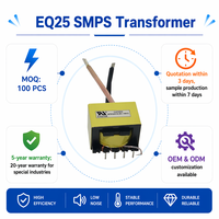 Transformateur EQ25 à noyau de ferrite pour éclairage LED, SMPS Flyback, alimentation haute tension, MV, HV, haute fréquence