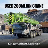 Grue sur camion Zoomlion d'occasion de 100 tonnes, d'origine chinoise, vendue à bas prix, ainsi que des grues de marques différentes