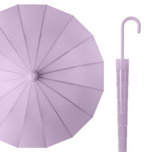 Parapluie promotionnel coupe-vent à poignée courbée, sans gouttelettes, avec logo personnalisé, parapluie droit avec housse télescopique en plastique - Product Image 3