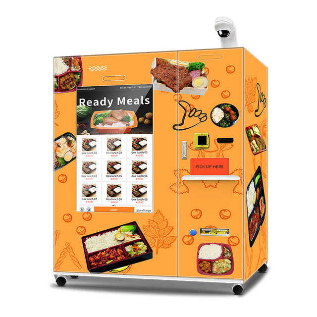 Haloo Vending Machine Supplier Big Touch Screen Frozen Food Vending Machine Fully Automatic Frozen Food Vending Machine With 45S Quick Heating