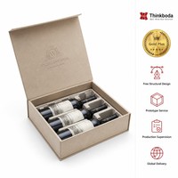 Caja de Regalo para Tres Botellas de Vino, Estilo Libro, Personalizada, con Inserto de Pulpa Moldeada, para Empaque de Licores en Cartón Rígido