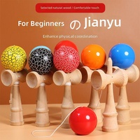 Kendama en bois à effet craquelé pour enfants et seniors, jouet éducatif traditionnel, balle de tour de magie, fabriqué dans le Zhejiang, vente en gros