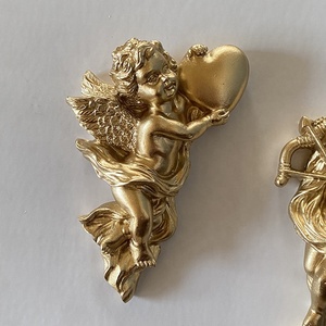 Ensemble de 2 statues d'anges chérubins en résine écologique, figurine sculptée, <span class=keywords><strong>cadeau</strong></span> commémoratif de sympathie, décoration de bureau à domicile et au bureau - Product Image 4
