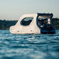 Plateforme flottante gonflable personnalisée en PVC, cabane aquatique, bateau gonflable pour yacht, lac, plage, complexe hôtelier