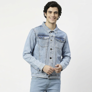 OEM Custom Latest New Design Jean <b>Jacket</b> Wash Cotton Fitted <b>Long</b> Sleeve Denim <b>Jacket</b> Women Winters Warm <b>Men's</b> Denim Jean <b>Jacket</b> - Product Image 1