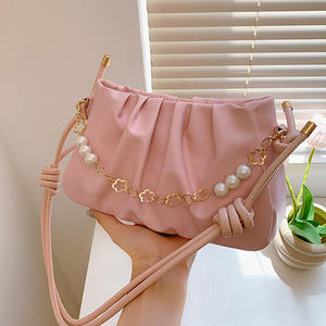 Wholesale Pearl <b>Accessories</b> PU Leather Women's <b>Handbag</b> 2024 Messenger Underarm Shoulder Bags - Product Image 4