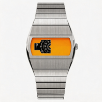 Montre 2026 Rétro-Futuriste à Affichage Rotatif, Verre Saphir, Bracelet Intégré en Acier Inoxydable, Personnalisation OEM