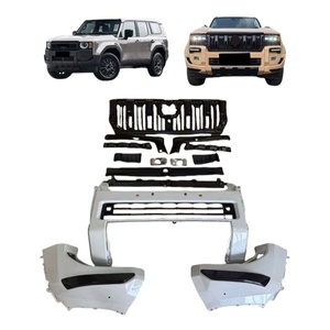 YBJ voiture accessoires Kit carrosserie calandre de pare-chocs avant Version <span class=keywords><strong>VX</strong></span> noir pour <span class=keywords><strong>Prado</strong></span> FJ250 2024-2027 modifié LC250 Kit carrosserie - Product Image 2