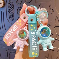 Porte-clés Astronaute en PVC, Mignon, Style Anime Kawaii, Breloque Cool pour Sac à Dos, Thème Spatial, Couleurs Coucher de Soleil