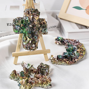 Wholesale Natural Gemstone Heart Crystal Moon Bismuth Star Gem Cross for gift - Product Image 6