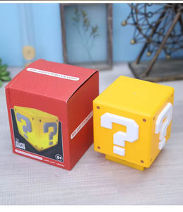 Veilleuse Super <span class=keywords><strong>Bros</strong></span> Mini en forme de bloc de questions, lampe de bureau pour enfants avec effets sonores de jeu USB - Product Image 6