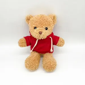 Orsacchiotto personalizzato da 11 pollici con cappuccio peluche adorabili peluche peluche peluche giocattoli di peluche con bambole di san valentino regalo di san valentino