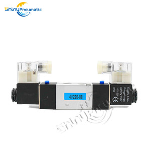 Válvulas de Control Neumáticas de Solenoide de Aire de 5 Puertos y 3 Posiciones con Centro Cerrado DC24V, Bobina de Solenoide Doble 4V130C 4V230C <span class=keywords><strong>4V330C</strong></span> 4V430C - Product Image 3