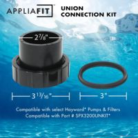 Kit de connecteurs HPAT amélioré compatible avec Hayward SPX3200UNKIT pour pompes de piscine Tristar (lot de 3 en PVC)