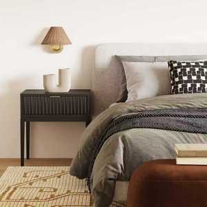 Appliques murales d'extérieur avec cadre en rotin et abat-jour en <span class=keywords><strong>fibre</strong></span> de bois et algues, télécommande, douille E26 pour salle à manger - Product Image 4