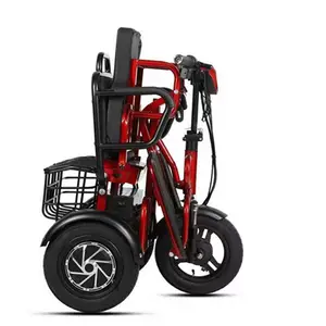 2022 людей с ограниченными возможностями 3-х колесный Электрический трицикл складной Электрический трехколесный велосипед трехколесный самокат электрический мотоцикл для пожилых людей