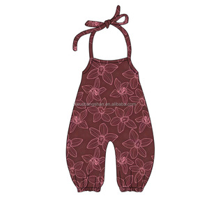 <span class=keywords><strong>Tutina</strong></span> per Bambine con Stampa Hawaii, Senza Maniche, Schiena Scoperta, in Tessuto di Seta di Latte, Vendita Calda - Product Image 6