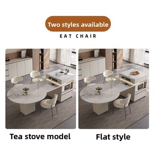 Retractable <b>Foldable</b> Light Luxury Slate Dining <b>Table</b> Smart Home-Use High-End Integrated Multifunctional for Square Be35 Expandab - Product Image 5