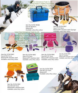 Kit per la toelettatura dei cavalli Set per la pulizia degli accessori attrezzature equestri - Product Image 6