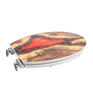 Vente en gros d'usine, siège de toilette en bois moulé multicolore de haute qualité, siège de toilette en MDF imprimé UV personnalisé pour hôtel et usage domestique - Product Image 6