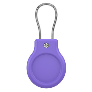 24 couleurs disponibles, coque rigide en PC pour Apple Airtags, étui de protection antichoc avec cordon métallique sécurisé, porte-clés - Product Image 6