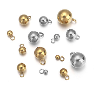 Stainless Steel Solid Bead Pendants Round Spacer Beads For Jewelry Making DIY Accessories Gold Silver Plated 3mm 6mm 8mm 10mm - Product Image 2