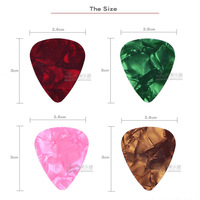 Plectres de guitare en celluloid coloré de 0,46 mm pour guitare folk et basse électrique, vente en gros